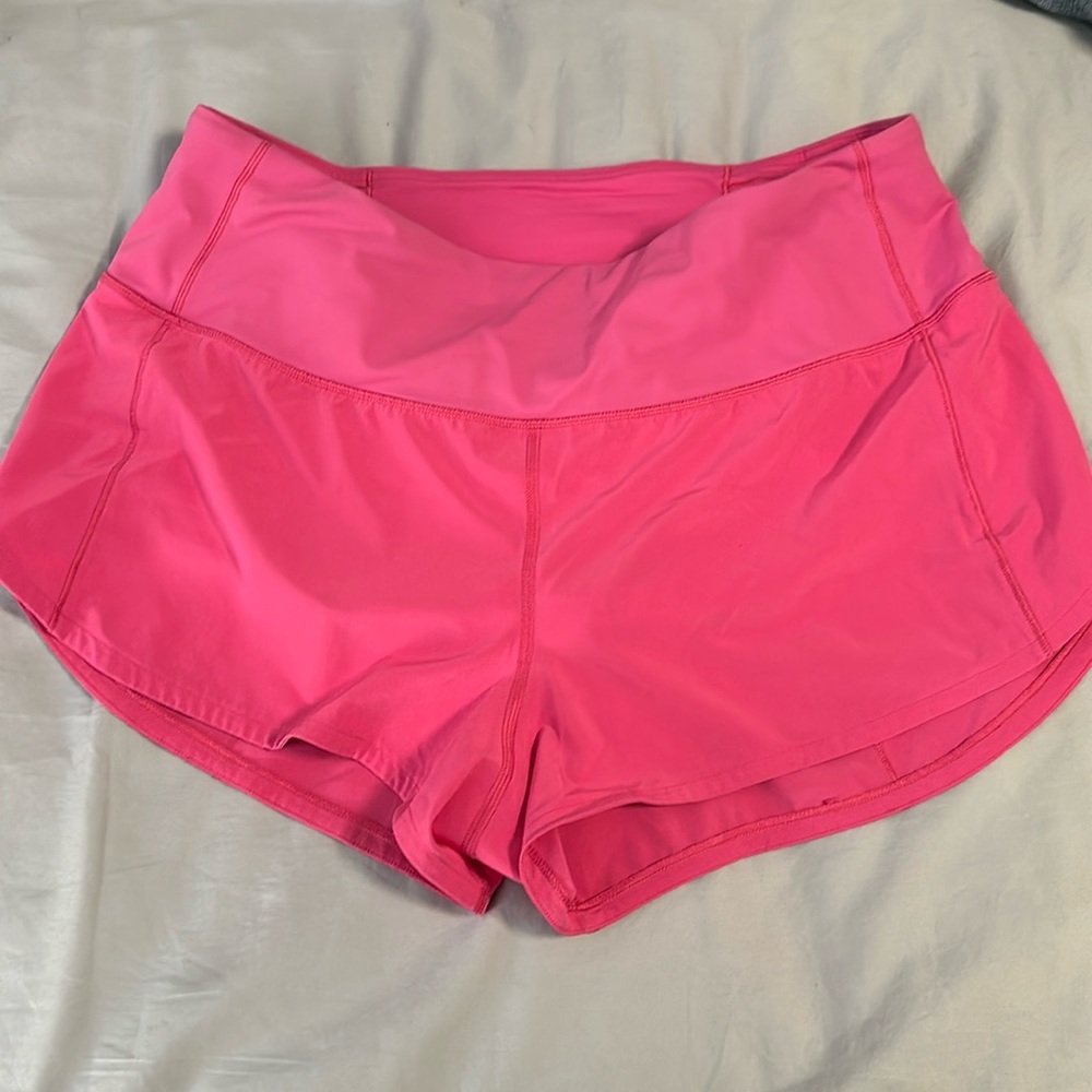 LULULEMON SIZE 10 HIGH RISE SPEED SHORTS 2.5 inch SHORTS